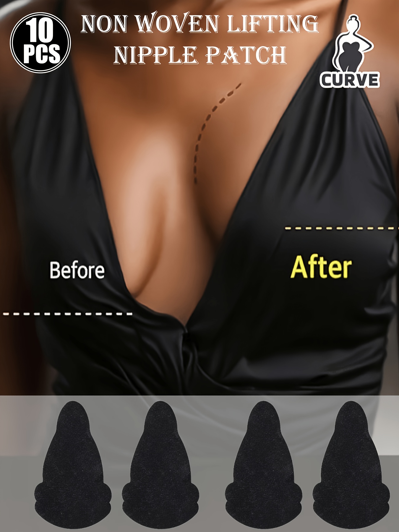 แผ่นปิดหน้าอกแบบใส 10 ชิ้น, แผ - Strapless Bra Adhesive บทวิจารณ์และราคา