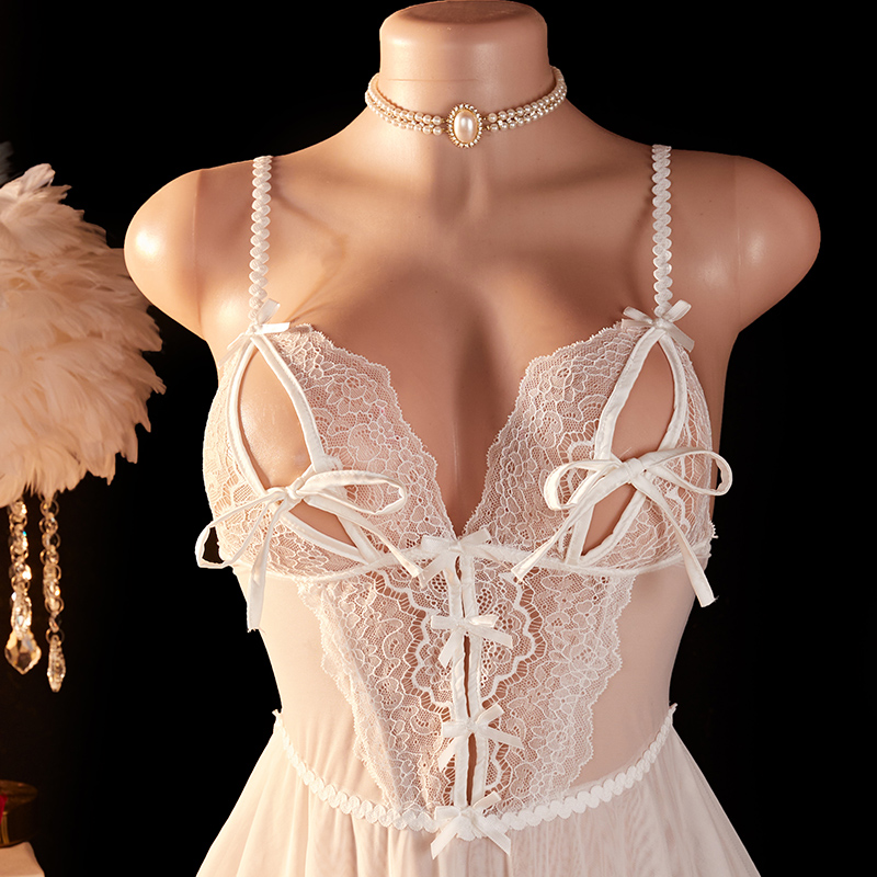 ชุดนอนซีทรูเซ็กซี่สำหรับผู้หญิ - Lace Bralette Set บทวิจารณ์และราคา