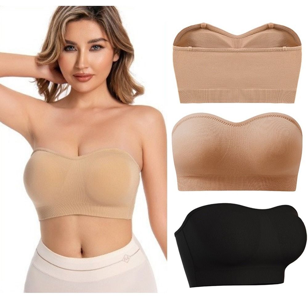 บราแบบไม่มีสายพร้อมฟองน้ำเสริม - Push Up Bra Silicone บทวิจารณ์และราคา